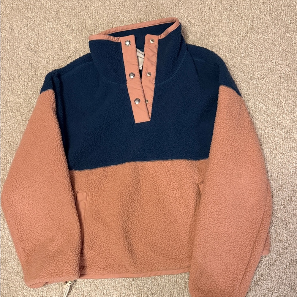 The North Face Navy and Peach Sweatshirt